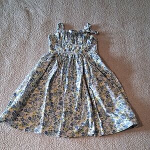 Ralph Lauren Blue Label Kids Dress with Blue and Yellow Floral Pattern